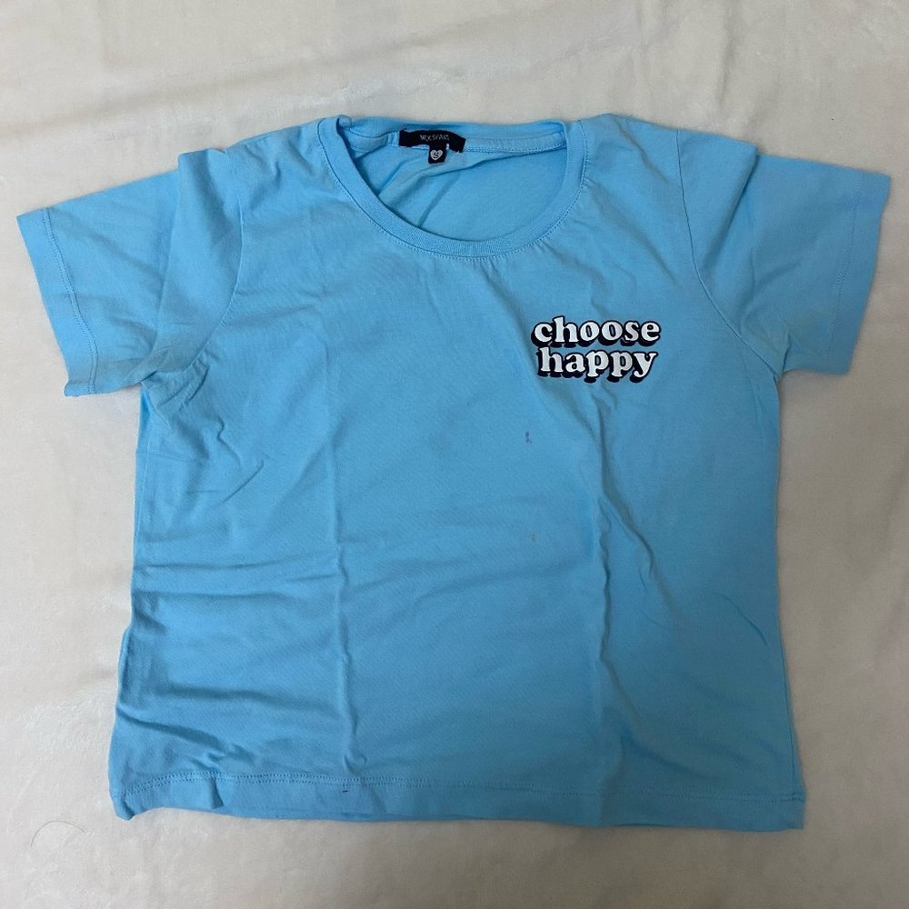 MILKSHAKE Baby Blue Crop Top